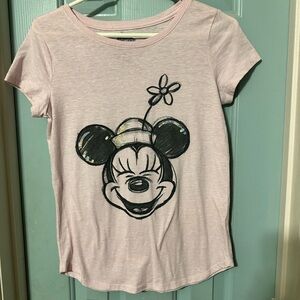 Disney Minnie Mouse Light Pink Short Sleeve Tee xl teen
